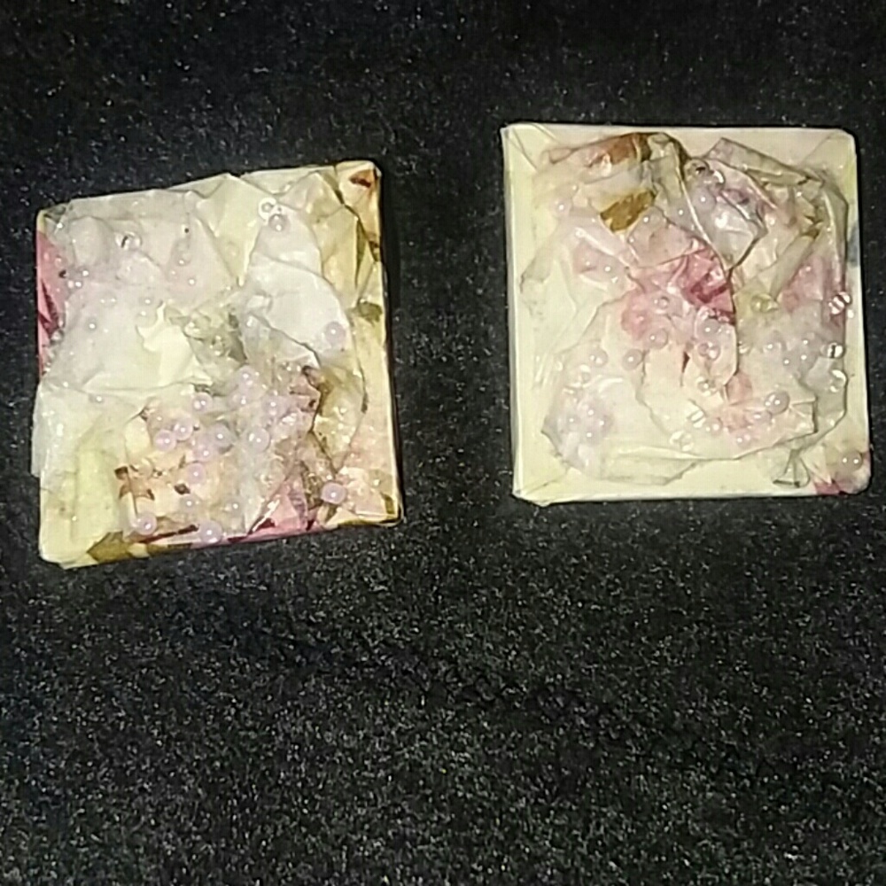 Handcrafted Costume Jewelry  (Pierced earrings).